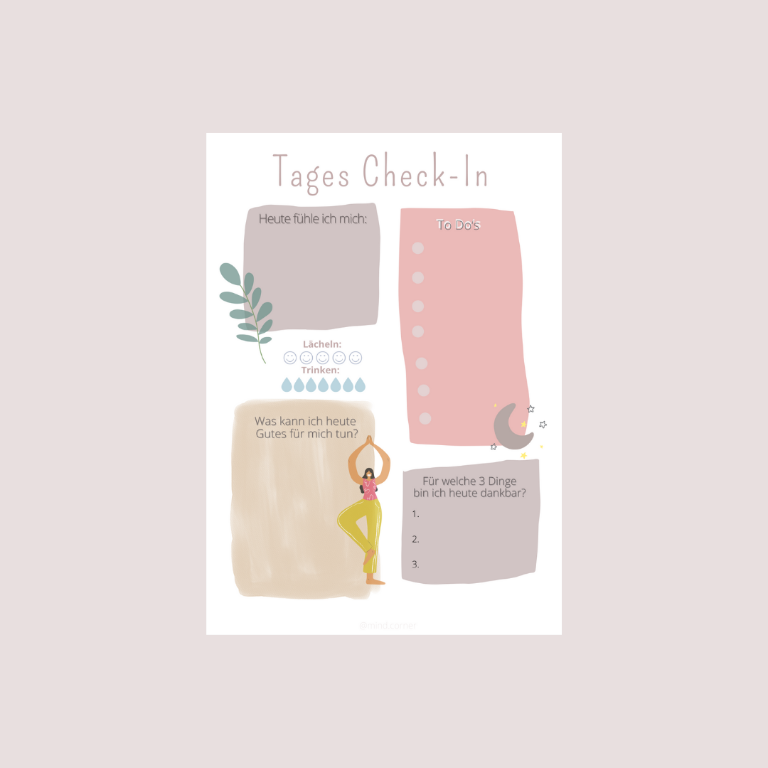 Block, Tages Check-In, DIN A5