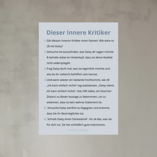 Poster - Dieser Innere Kritiker, DIN A4