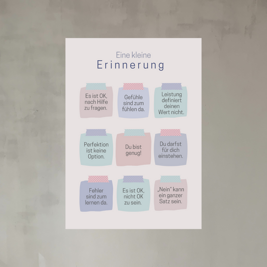 Poster DIN A4, Eine kleine Erinnerung