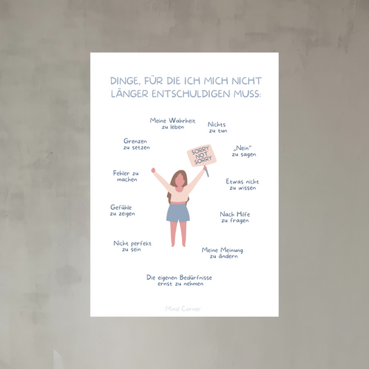 Poster DIN A4, Sorry, not sorry