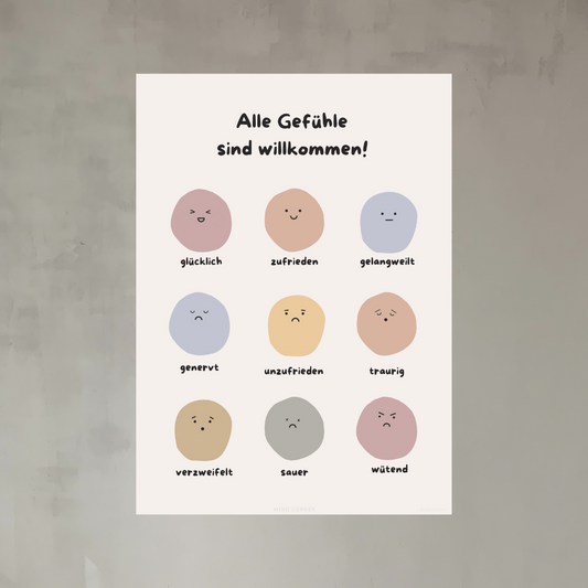 Poster DIN A4 - Alle Gefühle sind willkommen!