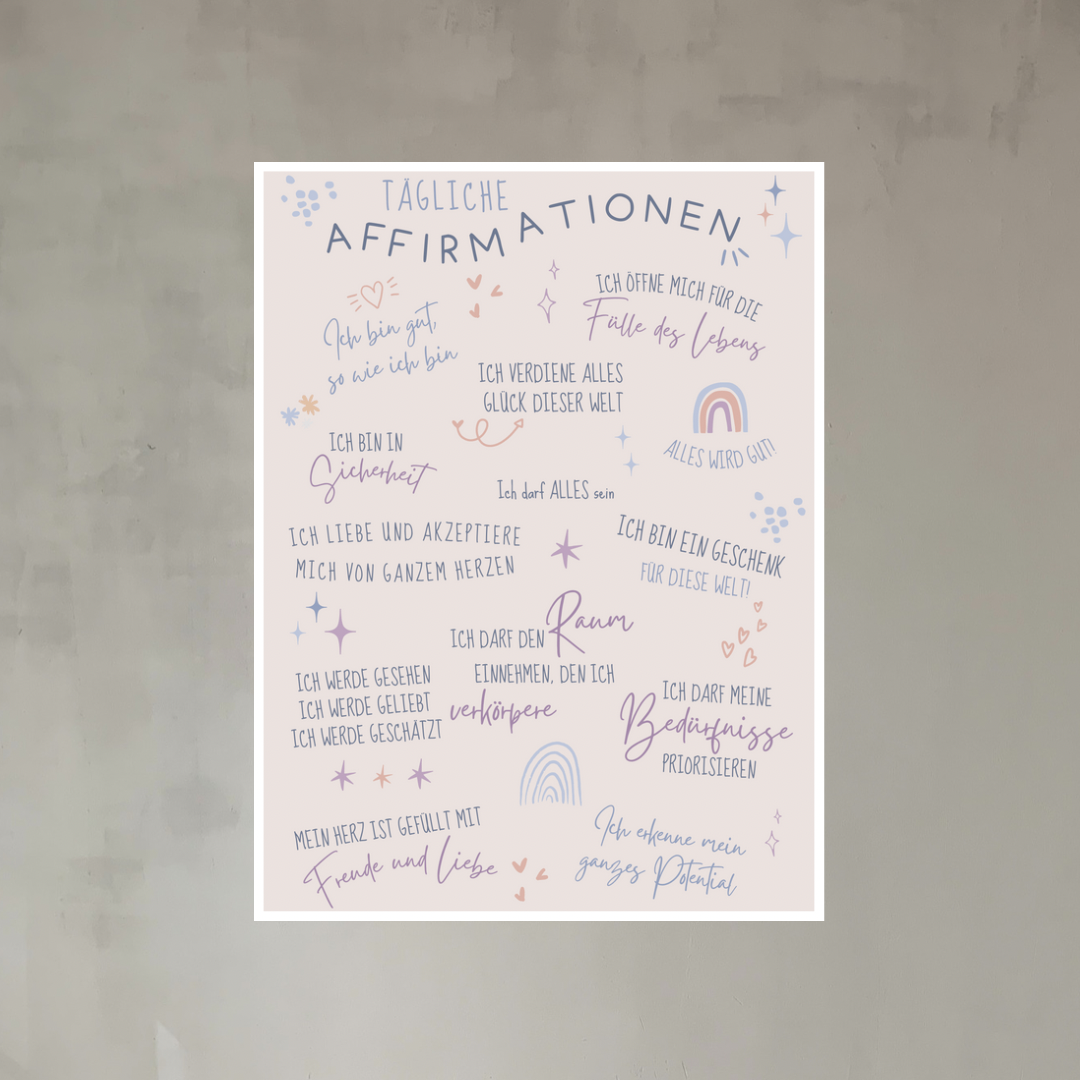 Affirmations Poster 50x70