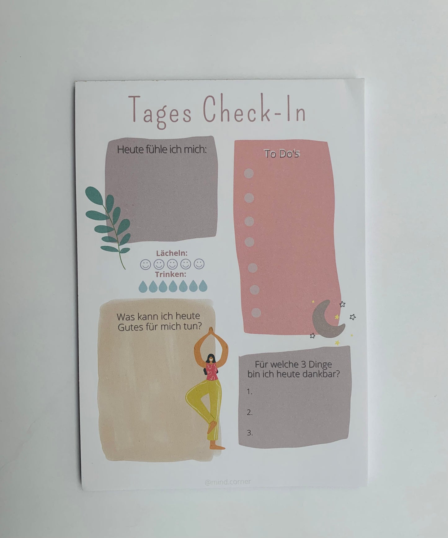Block, Tages Check-In, DIN A5