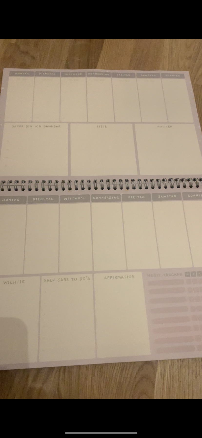 DIN A4, Wochenplaner