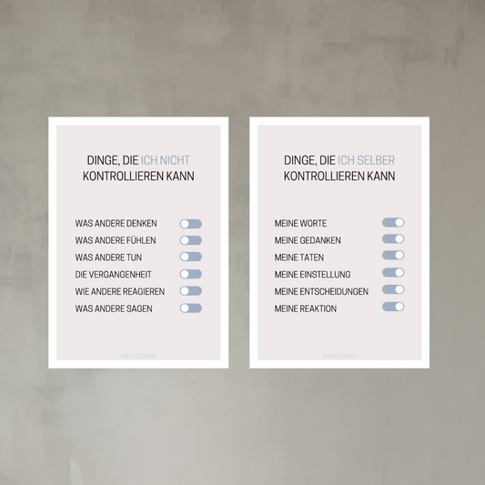 Poster Set DIN A4 - Dinge, die ich (nicht) kontrollieren kann