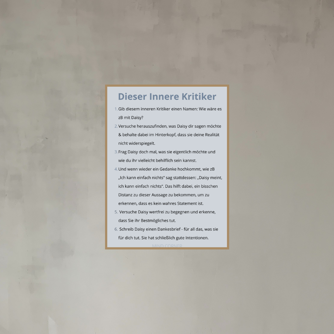 Poster - Dieser Innere Kritiker, DIN A4