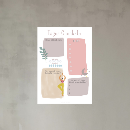 Block, Tages Check-In, DIN A5