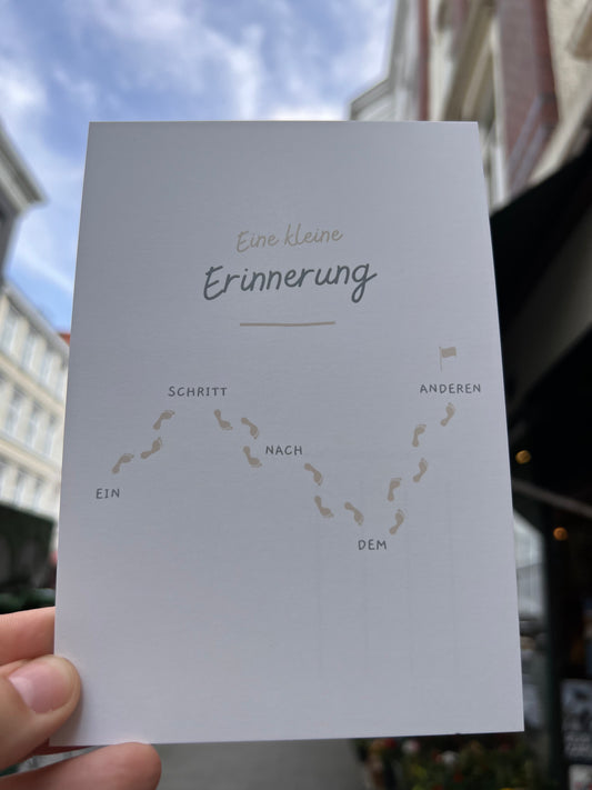 Postkarte - Ein Schritt nach dem anderen