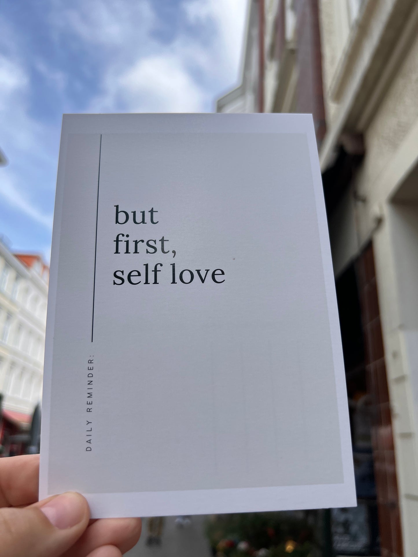 Postkarte - but first self love