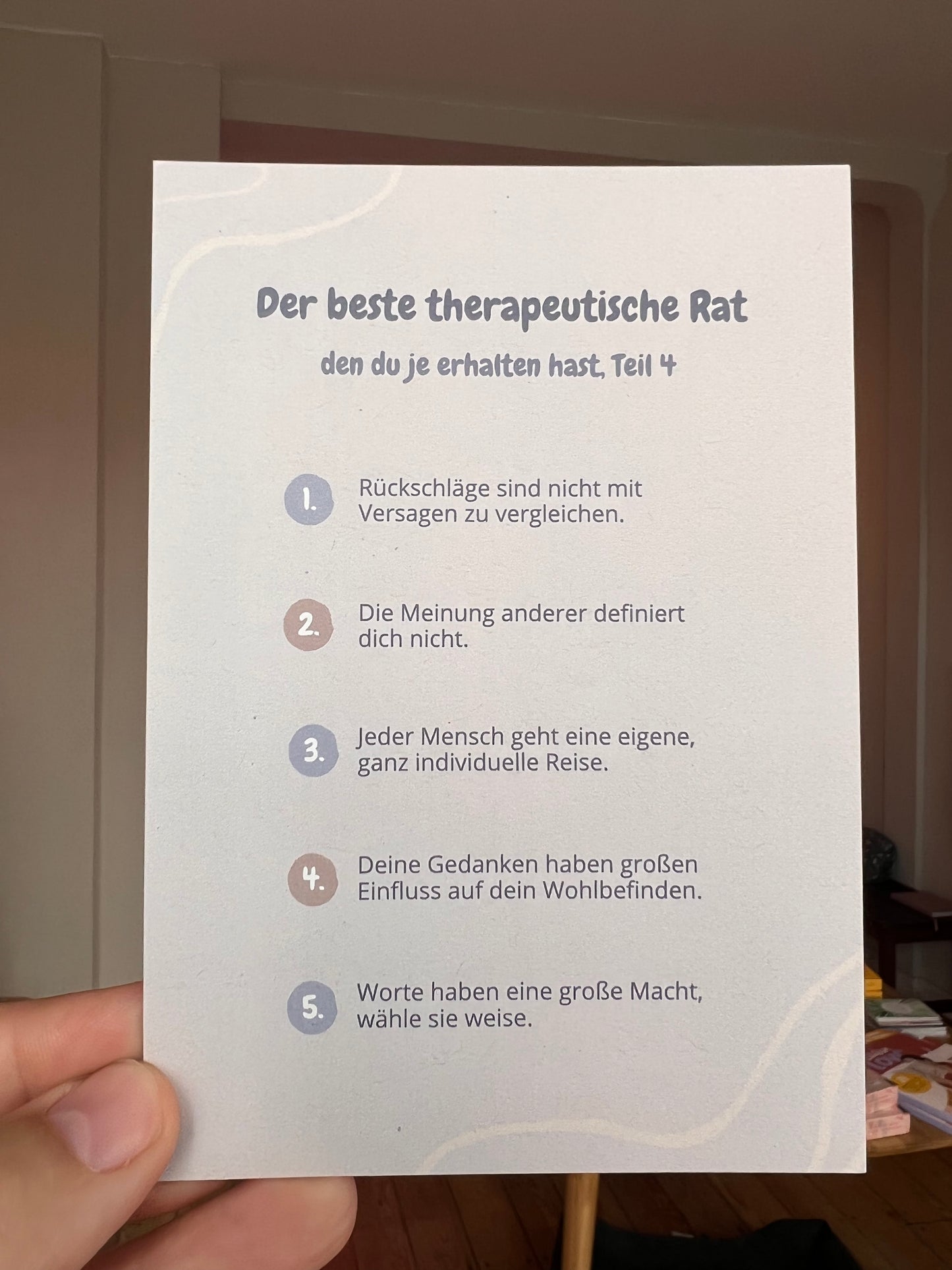 Postkarte - Der beste therapeutische Rat 4