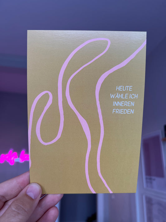 Postkarte - Heute wähle ich inneren Frieden